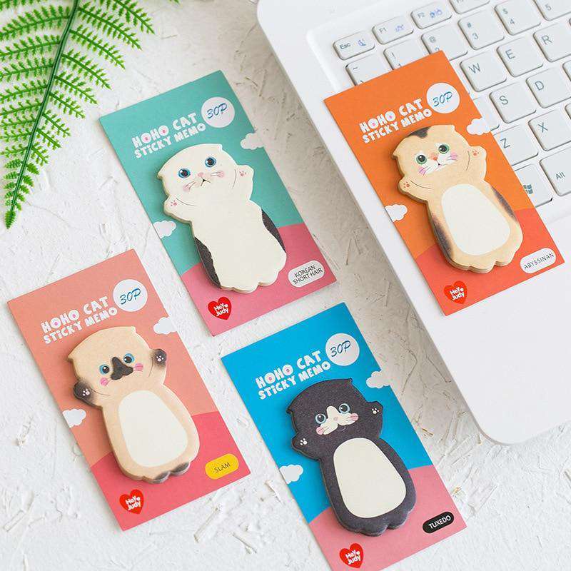 Happy Cat Memo Notes Set Of 8 Notebooktherapy