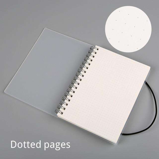 Clear Spiral Bound A5 + A6 Notebook - Dotted, Grid, Lined, To-Do, Diar