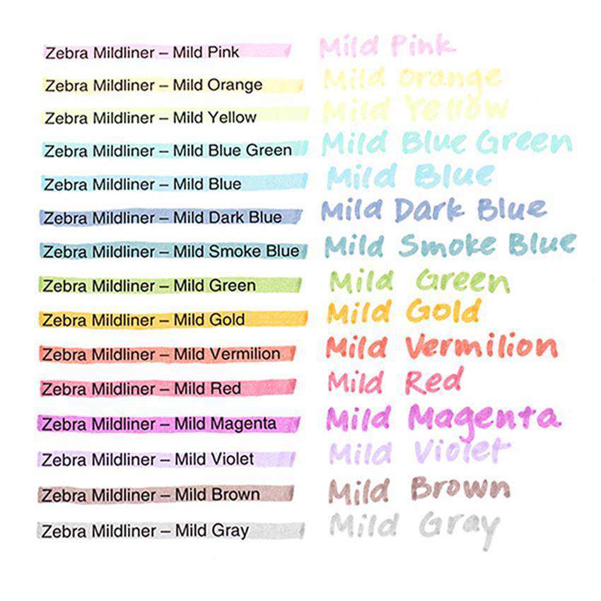 Zebra Mildliner Double Ended Highlighter Notebooktherapy