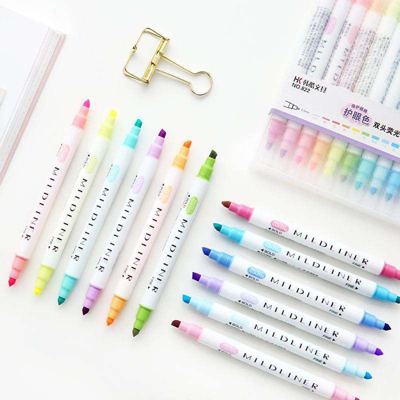 pastel highlighters mildliners