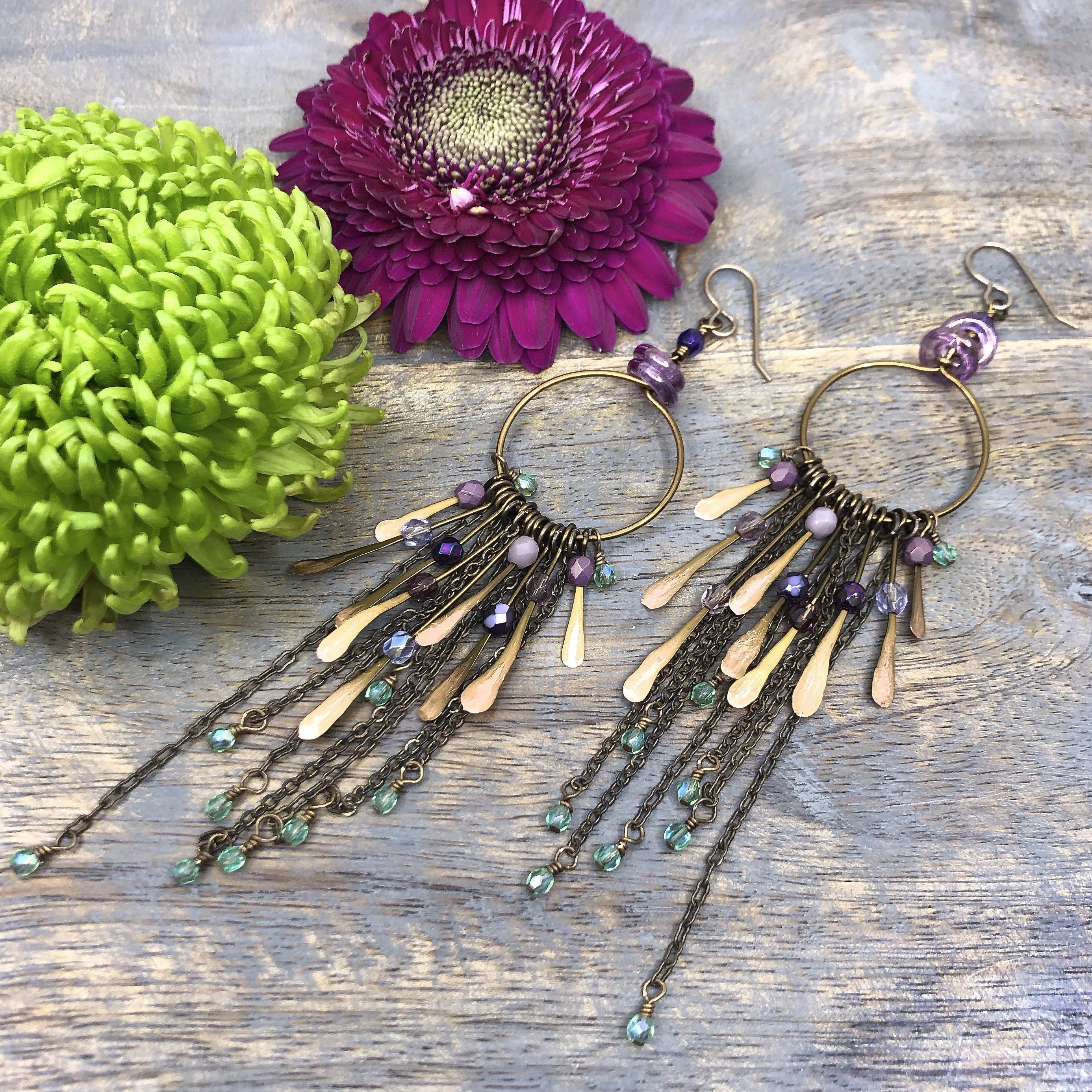 Glass Shell Wind Chime Earrings  ApolloBox