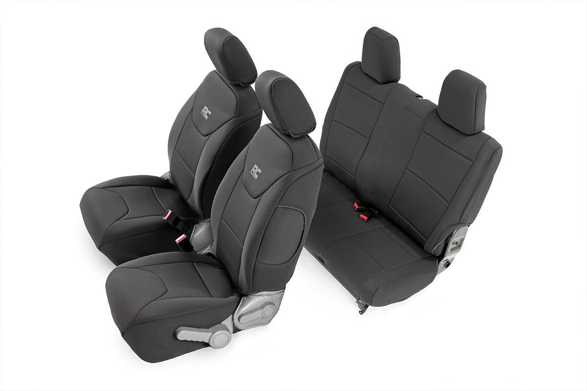 Jeep Neoprene Seat Cover Set | Black [07-10 Wrangler JK | 2 Door] - Dunks  Performance