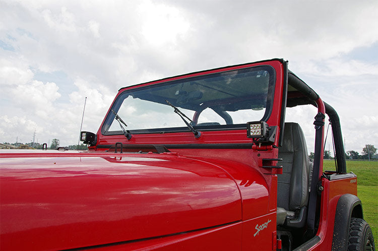 LED LIGHT MOUNT | LOWER WINDSHIELD | POD PAIR | JEEP WRANGLER YJ (87-9 -  Dunks Performance