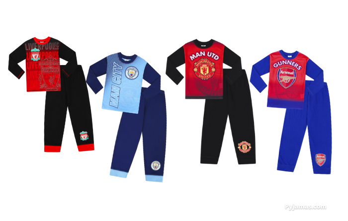 Selection of boys football kit pyjamas