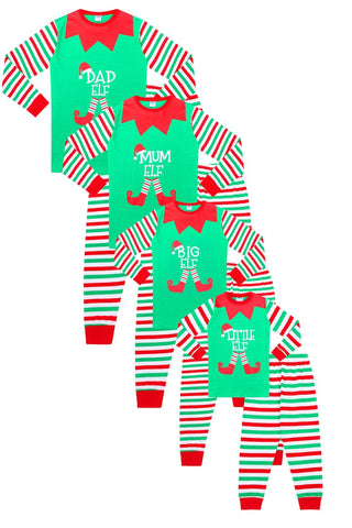 Elf Christmas Matching Family Pyjamas