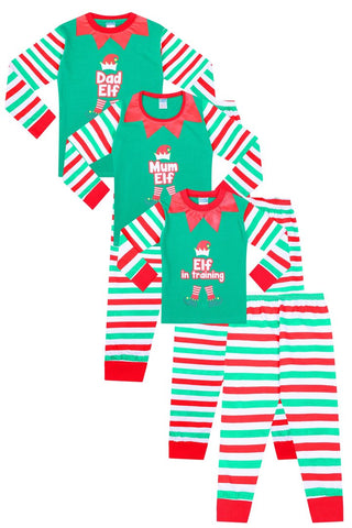 Elf in Training Christmas Matching Family Pyjamas