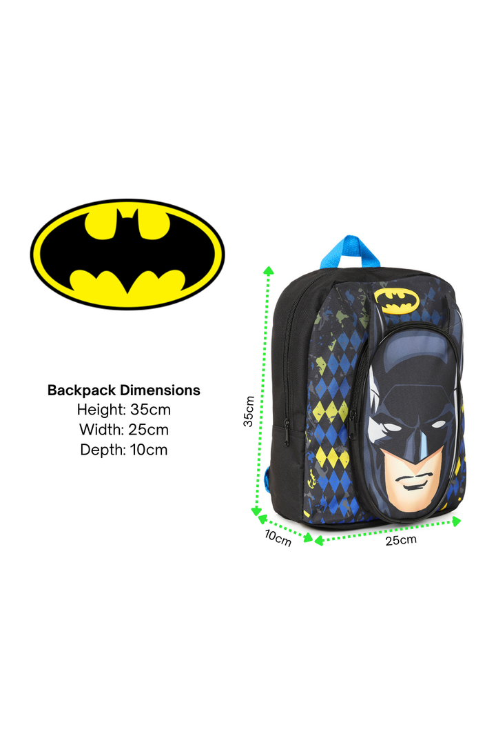 Official Boys DC Comics Batman Boys 3D School Backpack Lunch Travel Ru –  