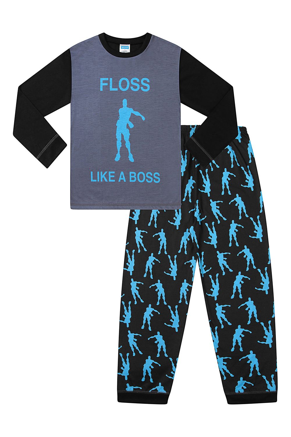 Floss Like a Boss Emote Dance Gaming Long Pyjamas Green