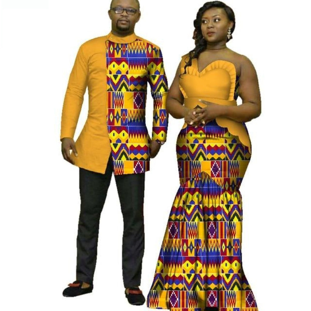 Dashiki Ankara African Print Clothes for Couple Man-Woman Set V12051 ...