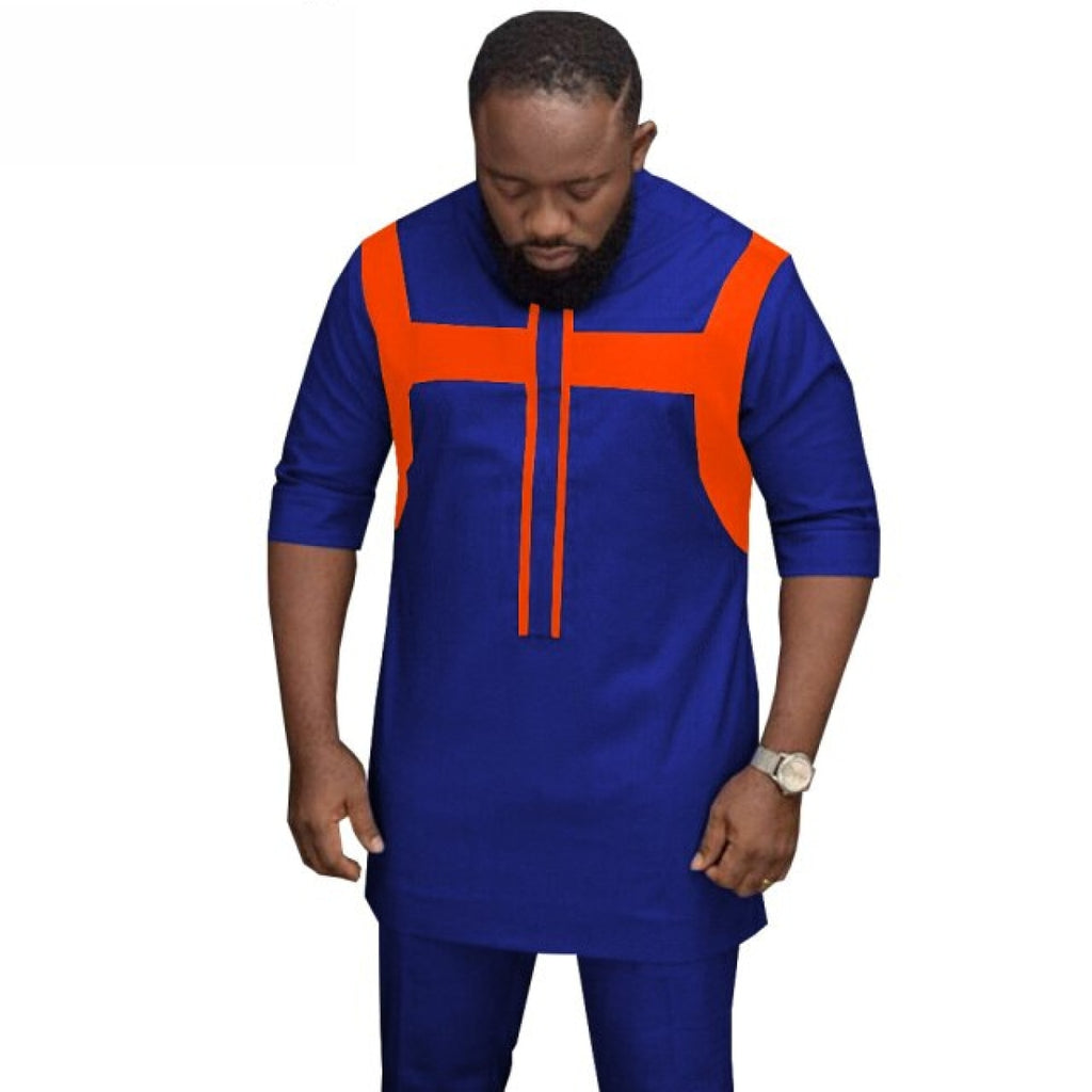 African Men Style Senator 2-Piece Set Short Sleeve Design Y31881 ...