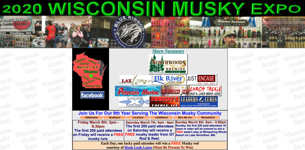2020 Wisconsin Musky Expo in Wausau March 68 Blue Ribbon Bait & Tackle
