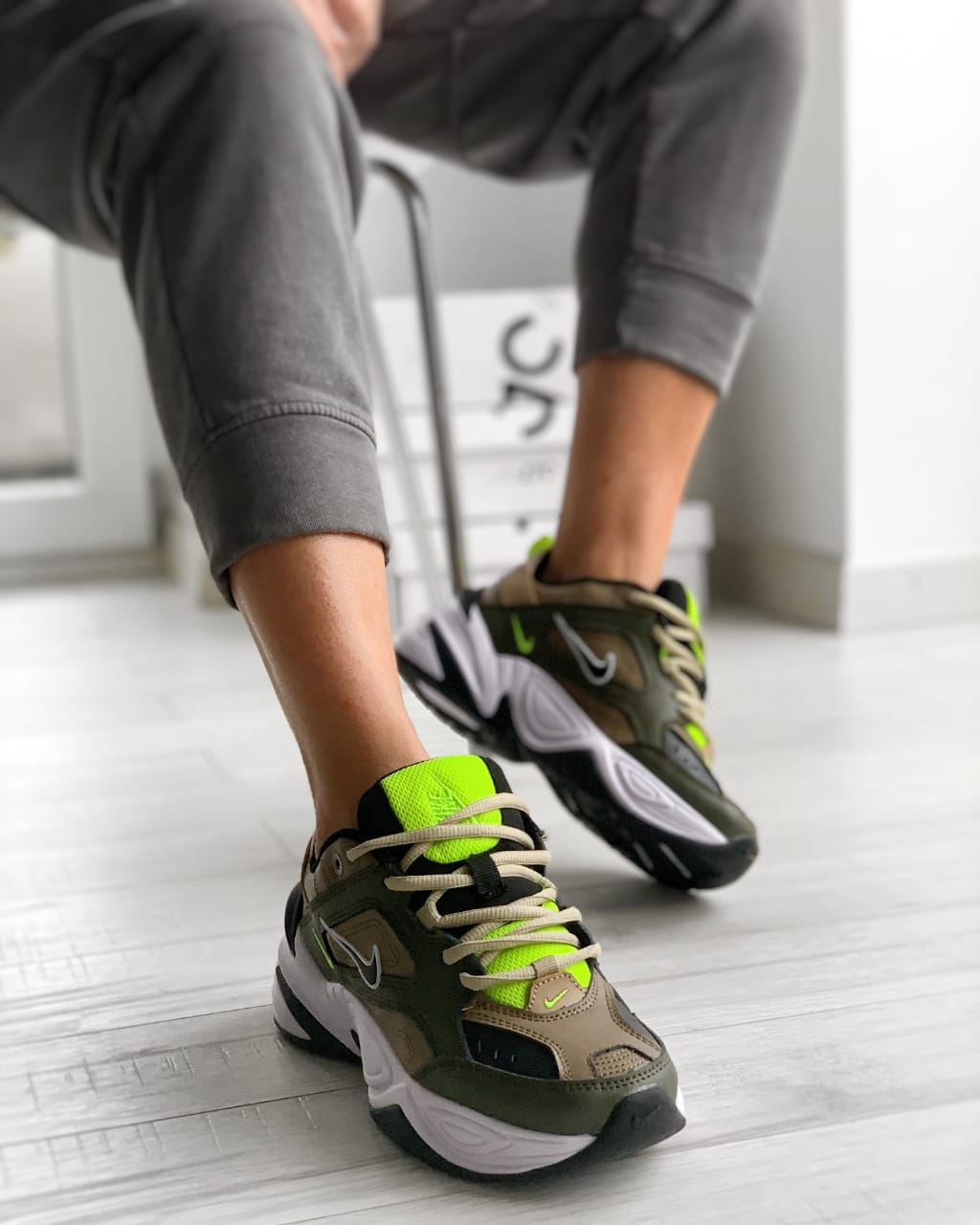 tenis nike mujer verde militar