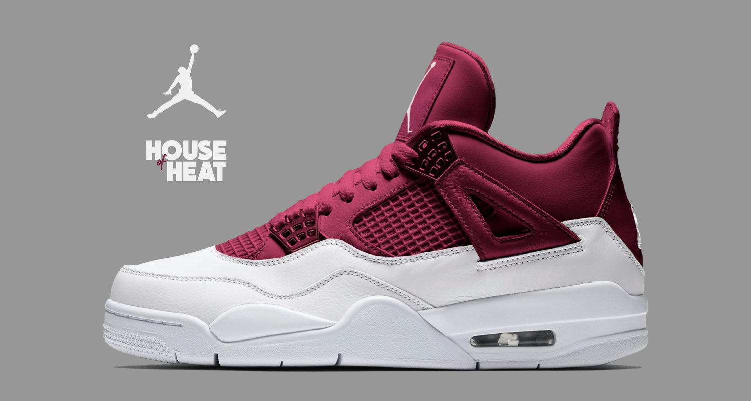 air jordan 4 red and white wine