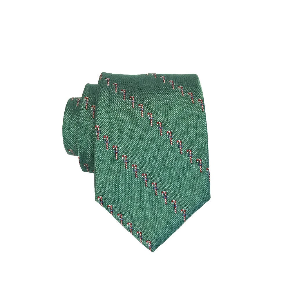 Festive Candy Canes - Woven Extra Long Tie