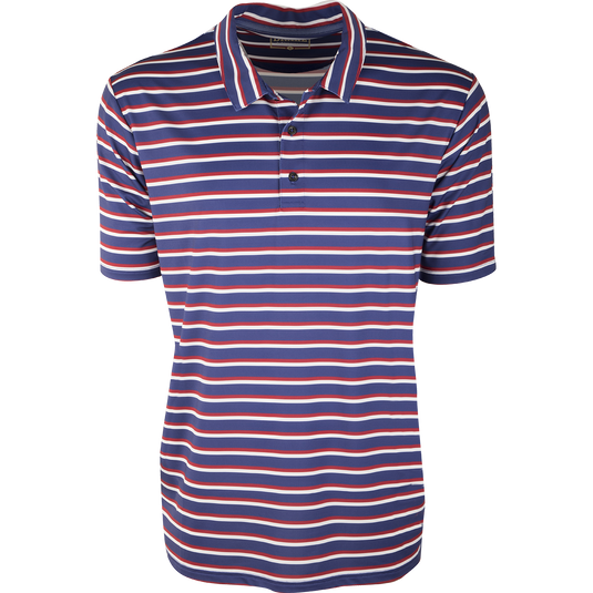 Westport Lifestyle Shadow Stripe Performance Polo Knit Shirt