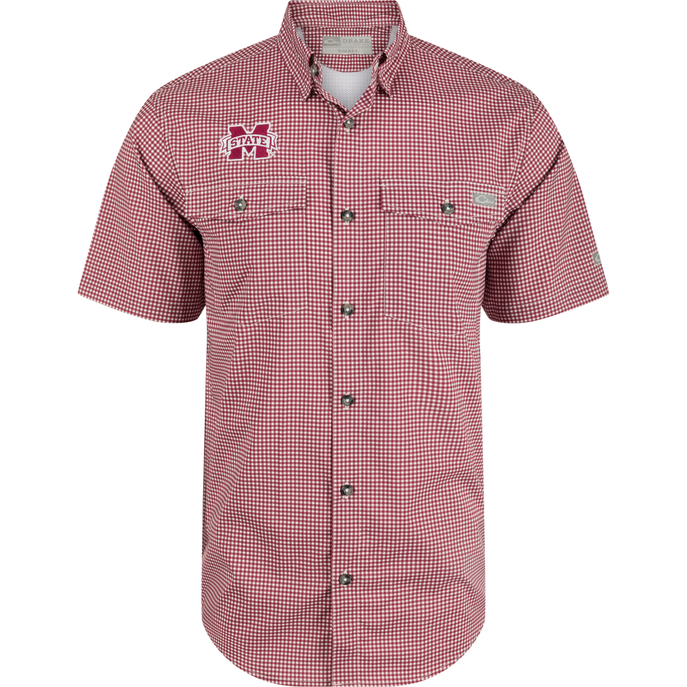 Mississippi State Frat Gingham Short Sleeve Shirt