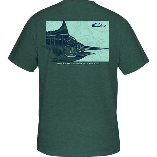 Realtree Men's Fish Just Get Out There Marlin Short Sleeve Shirt