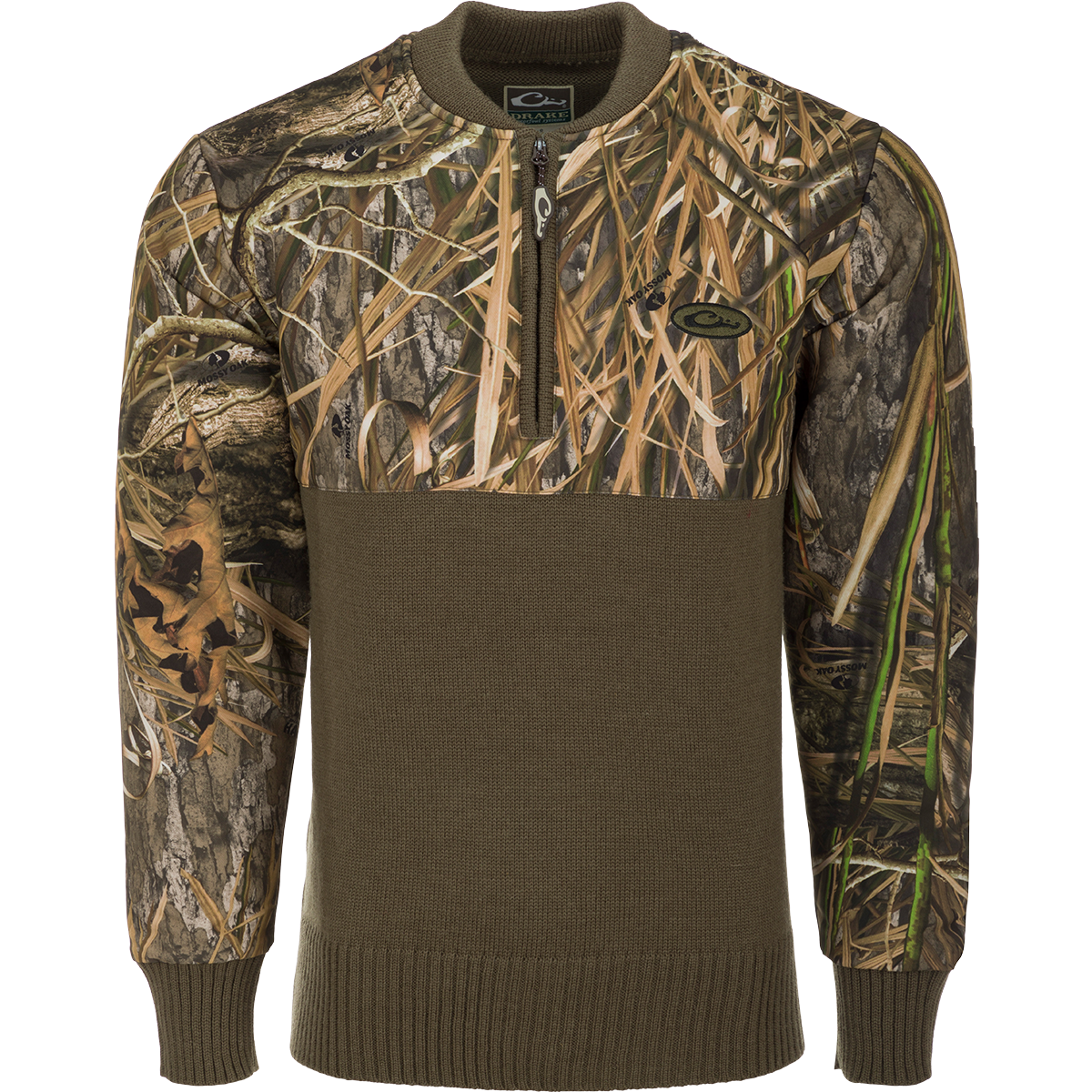 Image of Camo 1/4 Zip <br /> Wool Sweater <br /> Reg $179.99