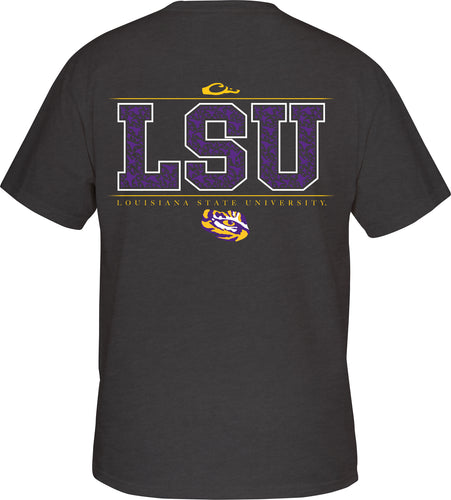 LSU Tigers Spirit Jersey Women's Heather Block Cropped Long