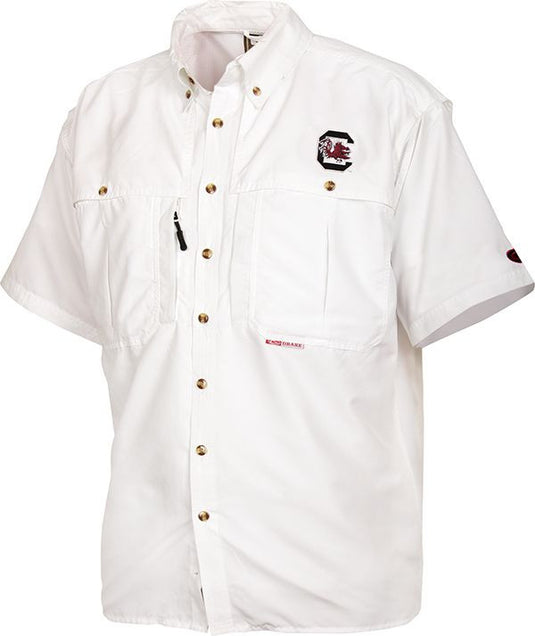 Drake Casual Shirt MSU - Maroon S/S Small 