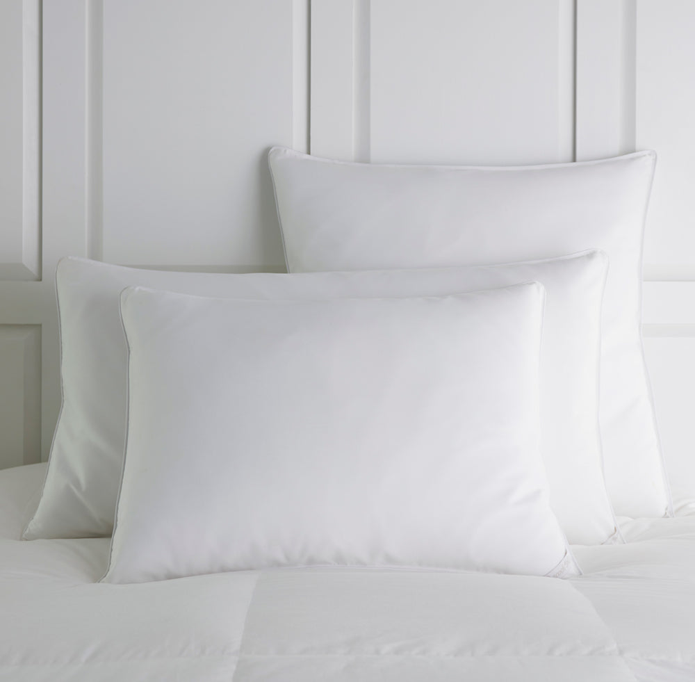 Pillow stack on bed | Peacock Alley