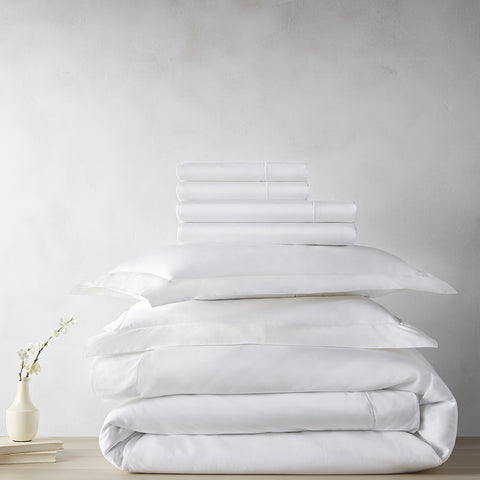 The Soprano Collection Bundle sheets in white. | Peacock Alley