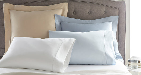 Cotton sateen pillowcases are soft and breathable. | Peacock Alley