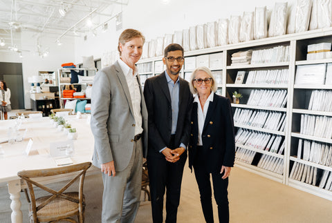 Jason Needleman Sundar Pichai and Mary Ella Gabler