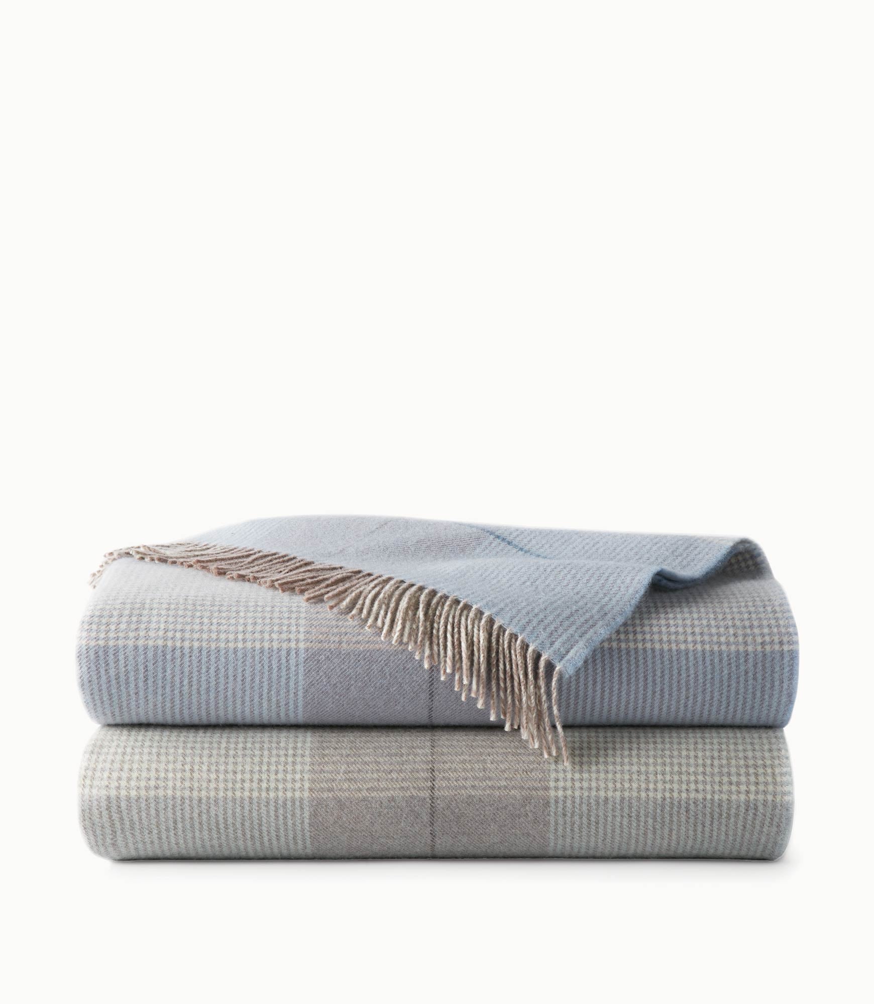 Merino Wool York Fringe Throw Blanket | Peacock Alley