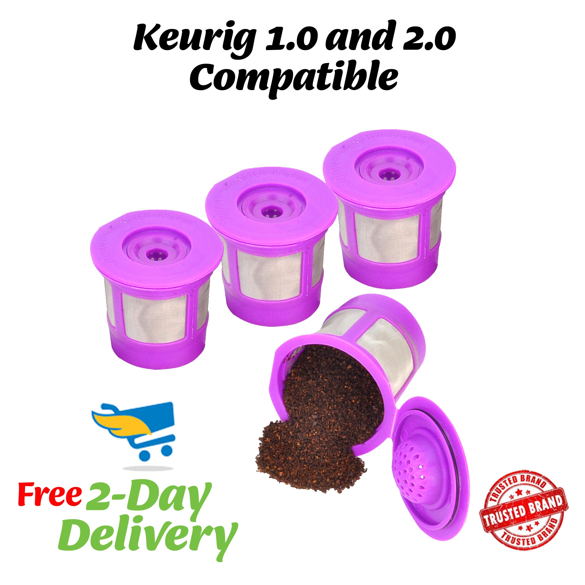 Reusable K cups 4 Pack by Delibru Refillable K Cups Delibru
