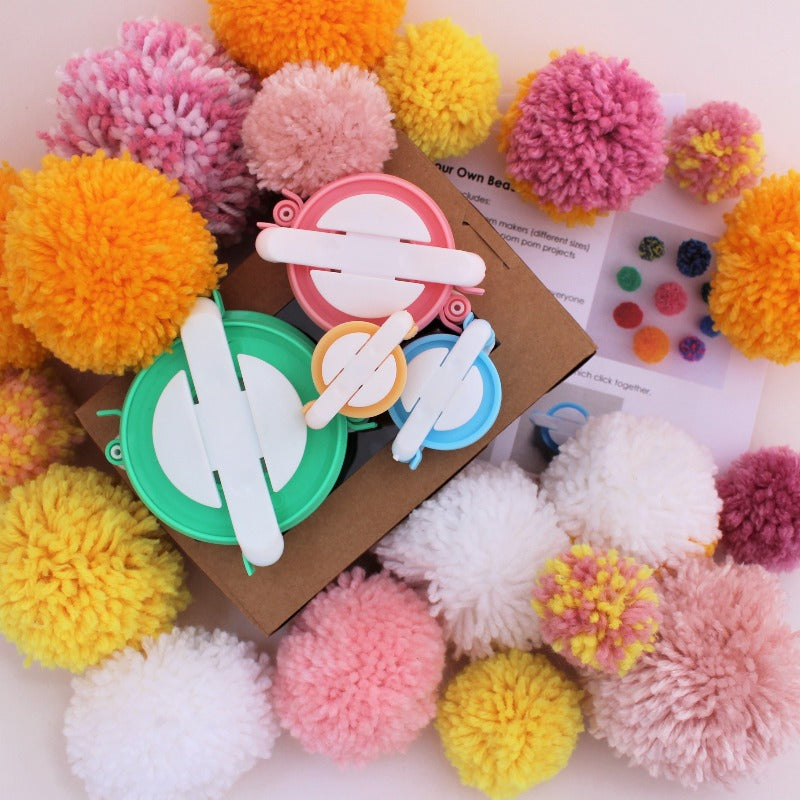 Make Pom Poms With An Express Pom Pom Maker Makekit Diy Craft Kits 