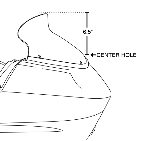 How to Measure Spoiler Windshield for 1998 to 2013 Road Glide