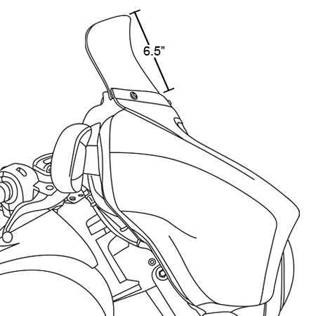 How to Measure Spoiler Windshield for 1996 to 2013 FLH Fairings