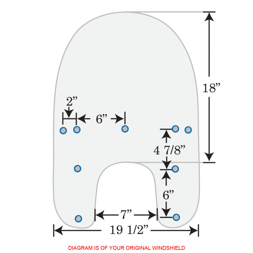 Replacement Plastic for FXR, Sportster, and Dyna w/ Quick-Release Compact Windshield