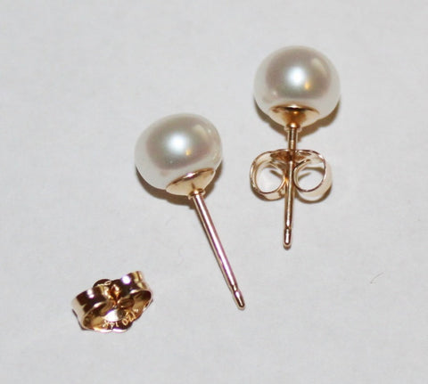 real pearl stud earrings