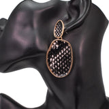 vintage snake skin pattern drop earrings for women