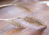trendy golden wheat design hair band tiara for women