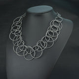 trendy chunky chain hoops statement necklace for women