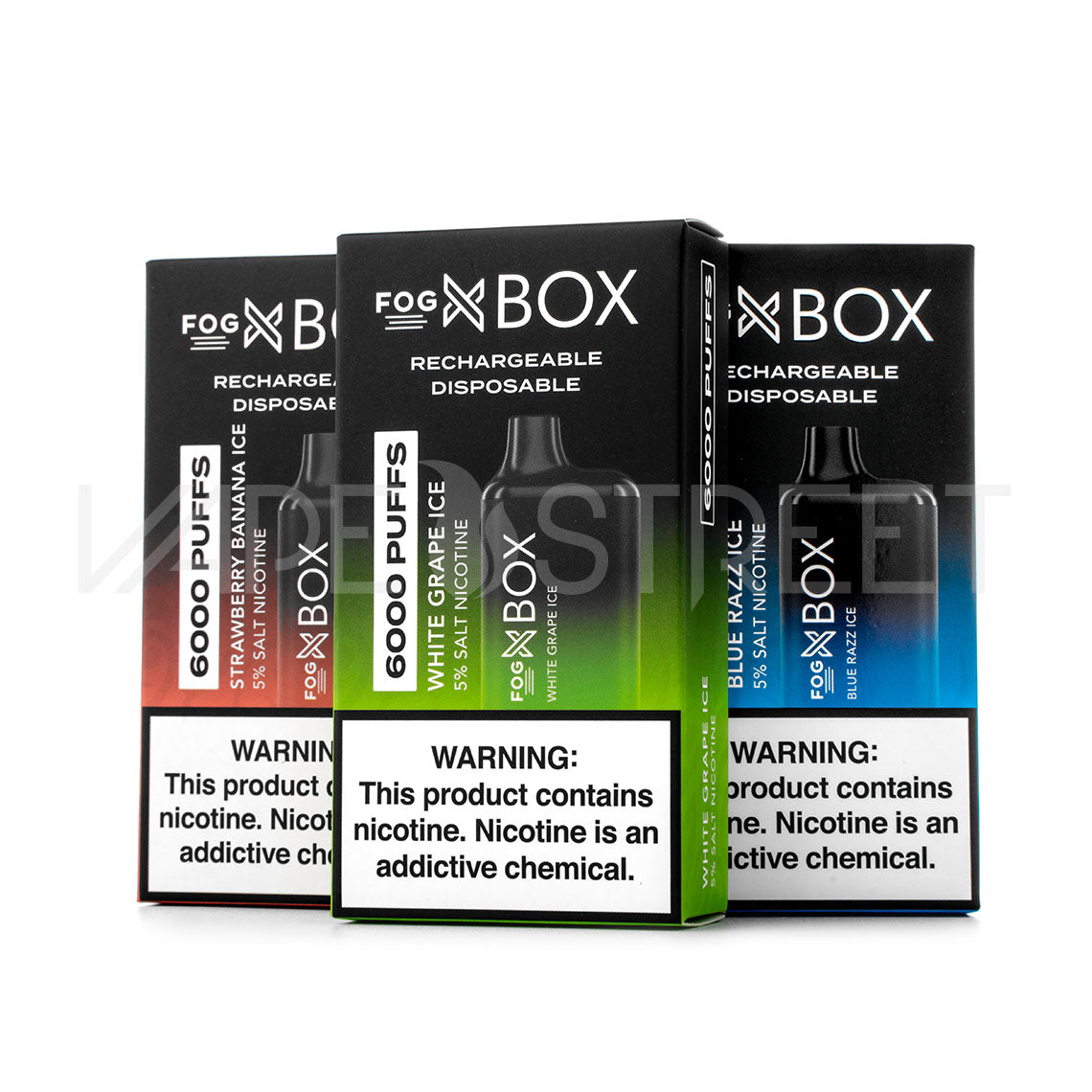 Vape Street: FOG X Box Rechargeable Disposable Device 6000 Puffs