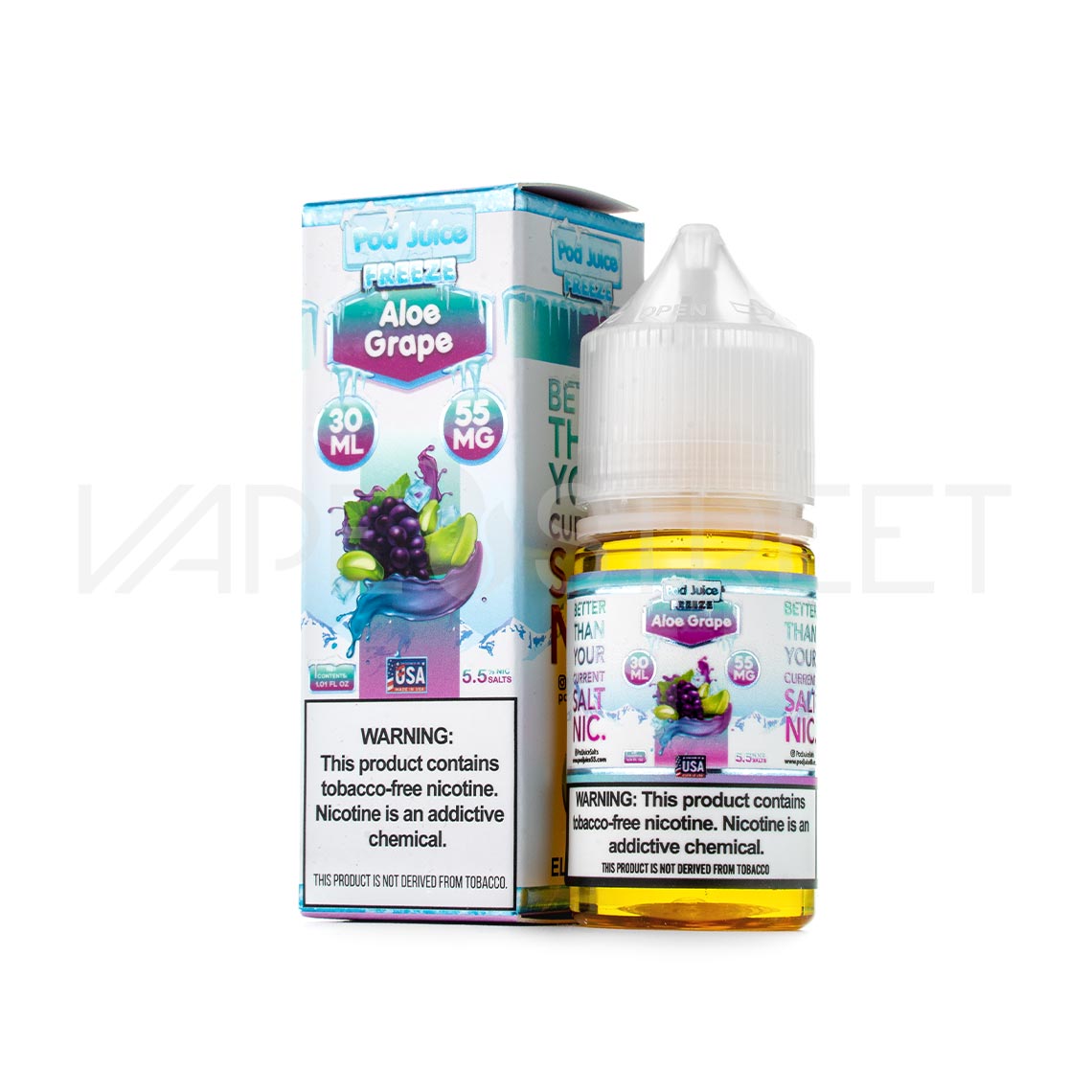 Pod Juice Salt TFN Aloe Grape Freeze - 30ml | E-Liquids | Vape Street