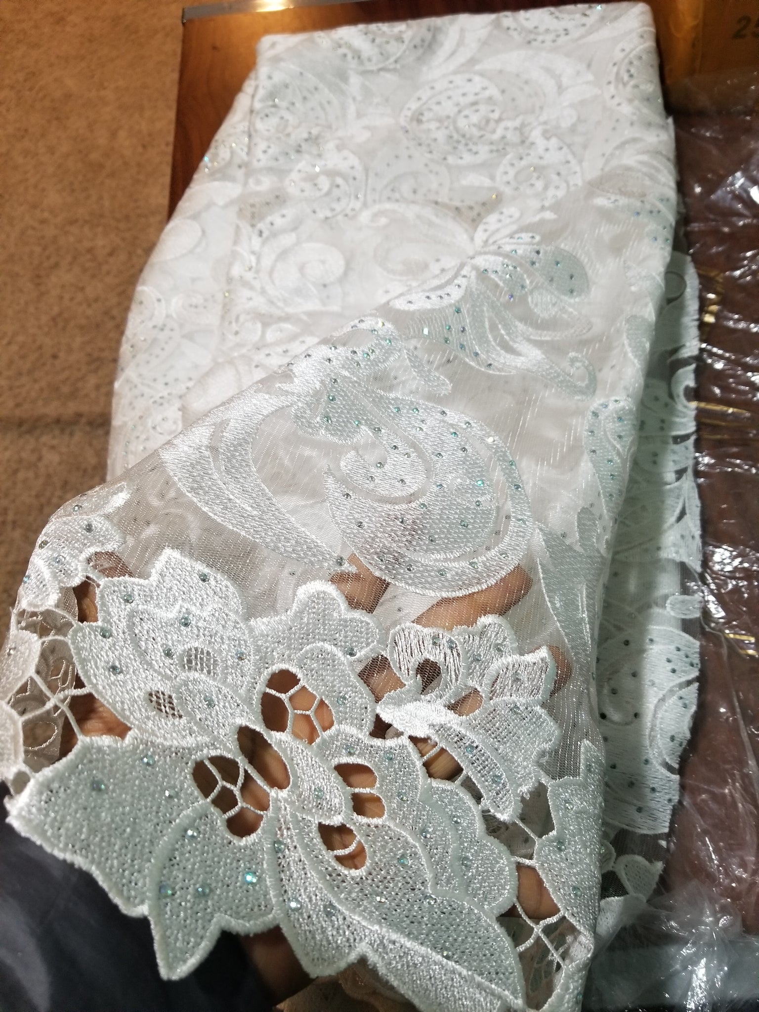 white french lace fabric