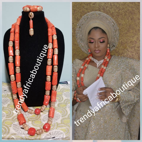 nigerian coral bead necklace