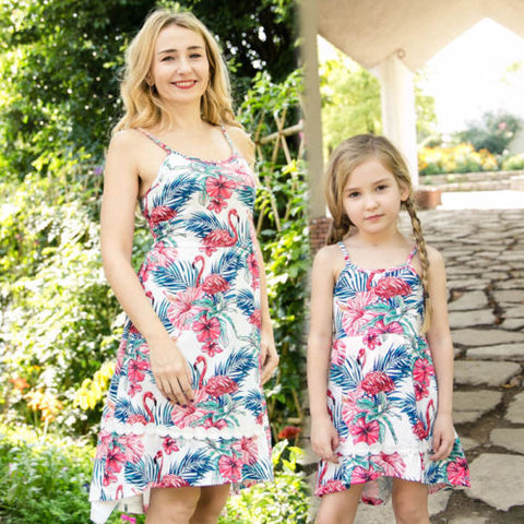 mommy and me flamingo dress