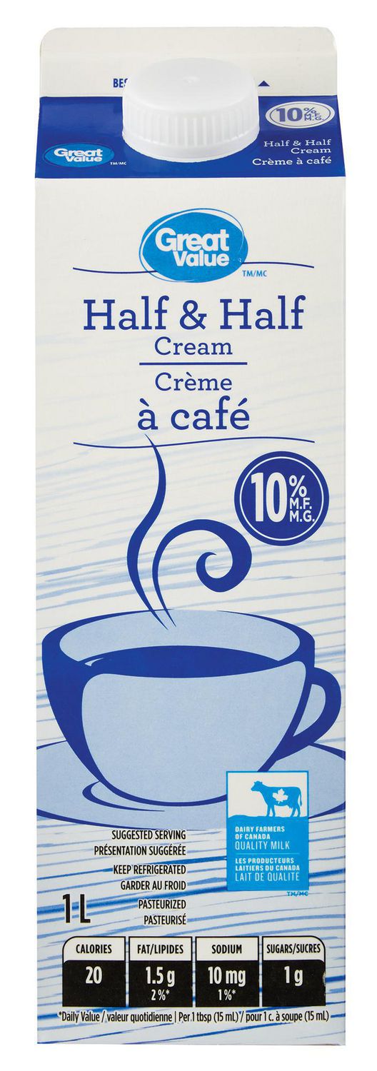 Wholefarm Creamer Half Half Esl Canada Pack Of 12x1 Liter Deliver My Cart Delivermycart Com