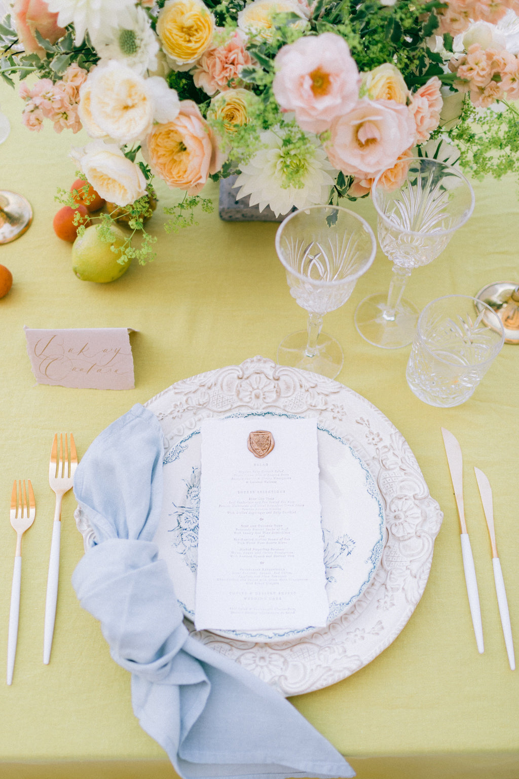 Yellow Tablecloth from Madame de la Maison | Pantone color of the year 
