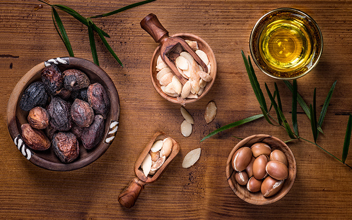 argan fruits and seeds oil for skin care