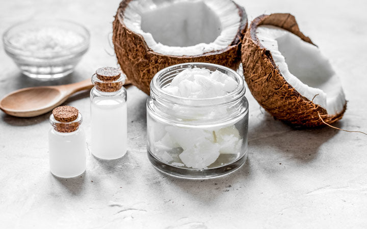 organic cosmetics with coconut