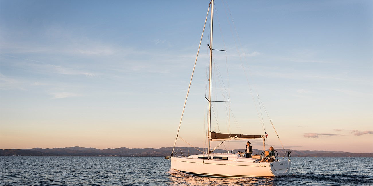 Torqeedo electric boat motor on a sailing yacht