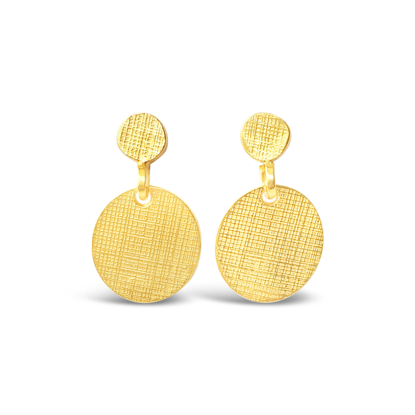 Double Dot Earrings Gold - Vicky Davies Jewels