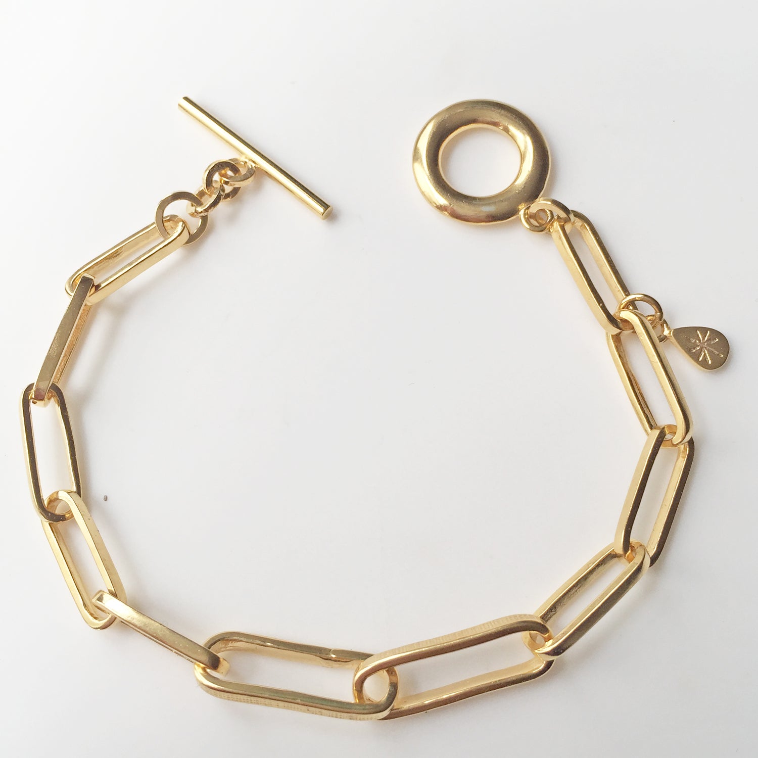 T Bar Chain Bracelet Gold - Vicky Davies Jewels